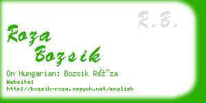 roza bozsik business card